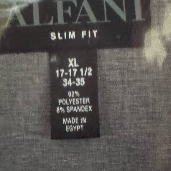 Alfani Grey Slim Fit XL 4 Way Stretch Long Sleeve Men’s Dress Shirt - Picture 2 of 5